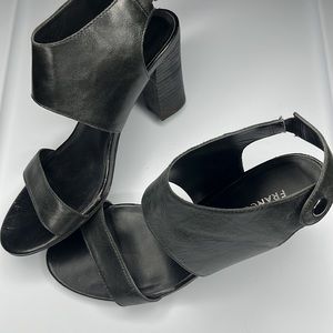 Franco Sarto Bocce Black Leather Sandals - Sz 8